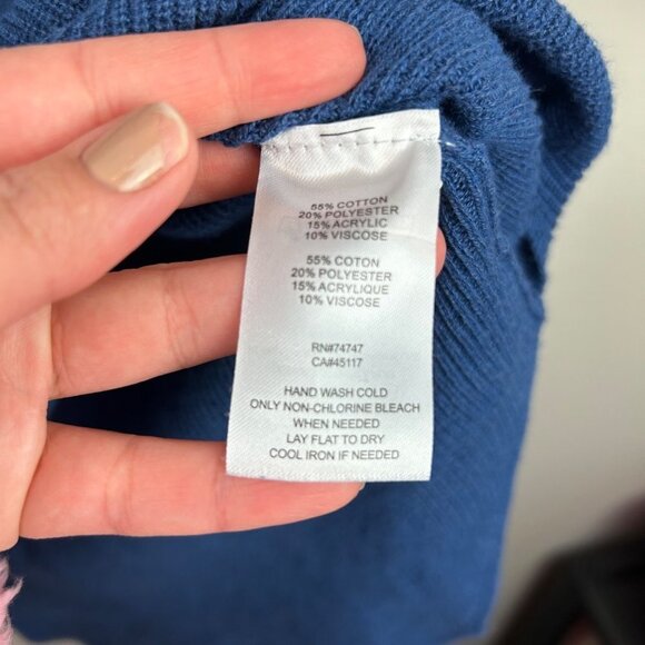 Naturals Relection blue knit sweater size‎ medium - Picture 3 of 5